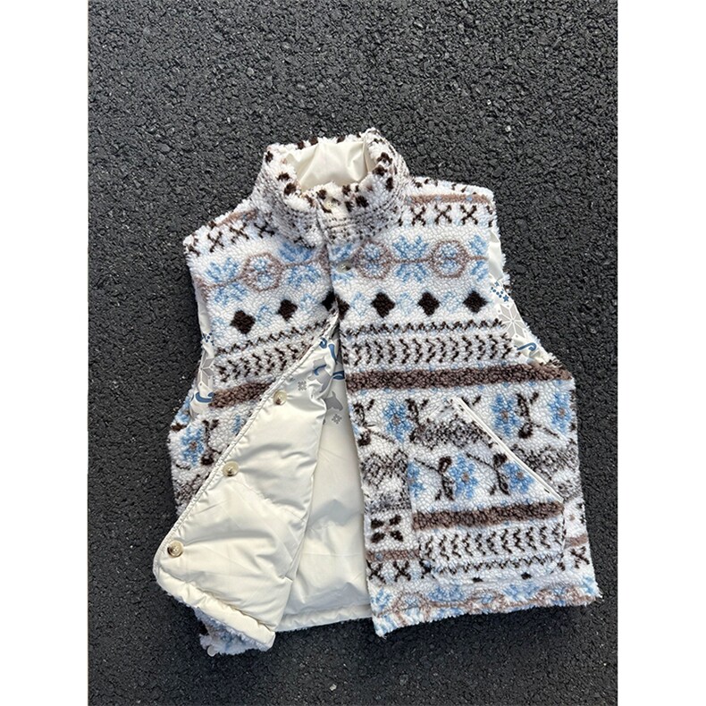 网图高品双面穿工艺拼接设计摇粒绒棉服外套马甲男女A1124-P88,男装棉衣,星座1505