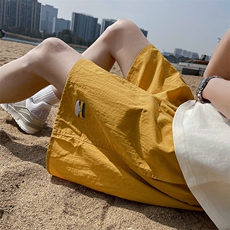 夏季休闲短裤男女跑步宽松工装五分日系潮牌速干沙滩裤DK5535-P27，男装牛仔裤，星座308B-2