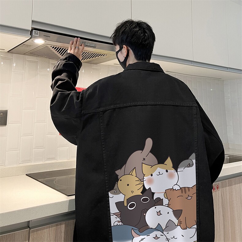牛仔夹克男大码牛仔外套男茄克 NJ77162-P60加绒款-P75图片