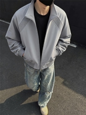 网图改夹克潮牌美式解构立领棒球服夹克男春秋外套特P40，男装夹克，电商C306-1