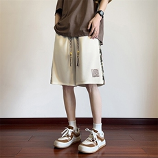 刺绣五分裤男直筒夏季短裤抽绳休闲裤男士小熊潮A266-KZ707-P25，男装休闲裤，电商A266