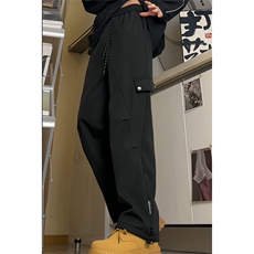 黑色工装风直筒休闲裤男宽松机能风束脚裤酷感街头K002AL-特价P25，男装工装外套，电商A007-1