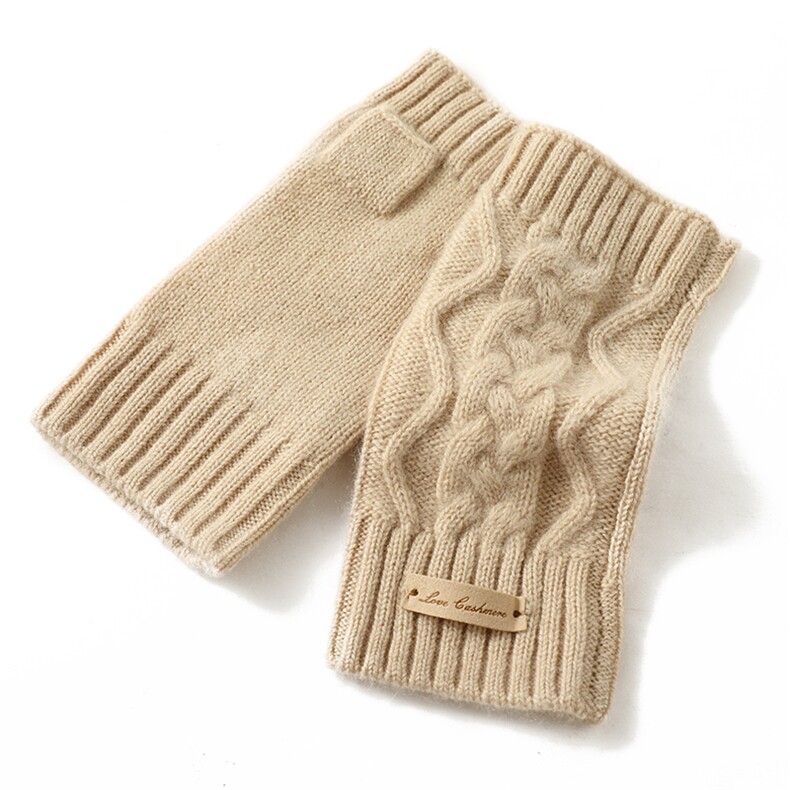 时尚秋冬新款保暖绞花手套多色可选舒适百搭,饰品手套,绒上羊绒