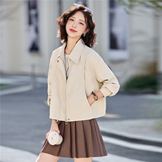 2026春季新款现货小个子皮衣短外套气质时尚休闲百搭日常通勤，女装短外套，英标秀（1C119）