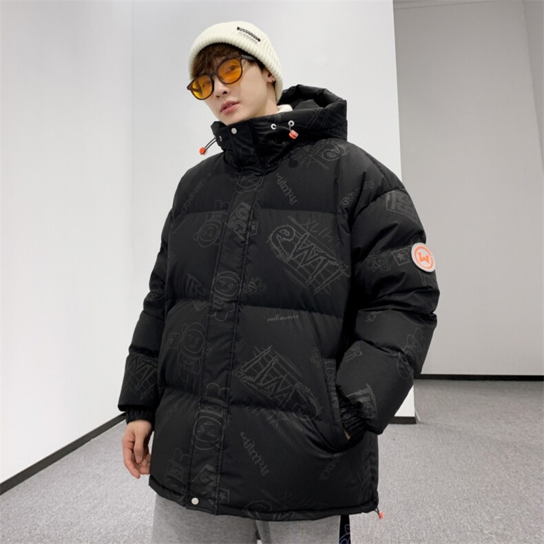 情侣风2026冬季新款90%白鸭绒连帽羽绒服男XZ109-Y1266-P218,男装羽绒服,星座109