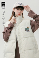 中性风新款冬季时尚百搭宽松白鸭绒羽绒马甲MJ616特批115控168，女装马甲，电商A268