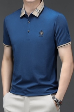 男夏季免烫短袖t恤男高级感商务polo衫休闲半袖体恤HMQ355-P58，男装Polo衫，星座1105-3