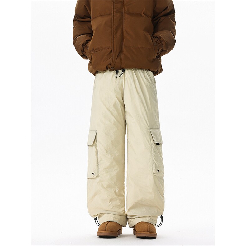 8XL-M三防登山工装羽绒裤男90白鸭绒冲锋裤子男YRK2001P118控158，男装棉裤，电商D206-1