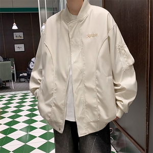 春季潮牌小众百搭工装外套男美式复古飞行员夹克棒球服 W8091-P65图片