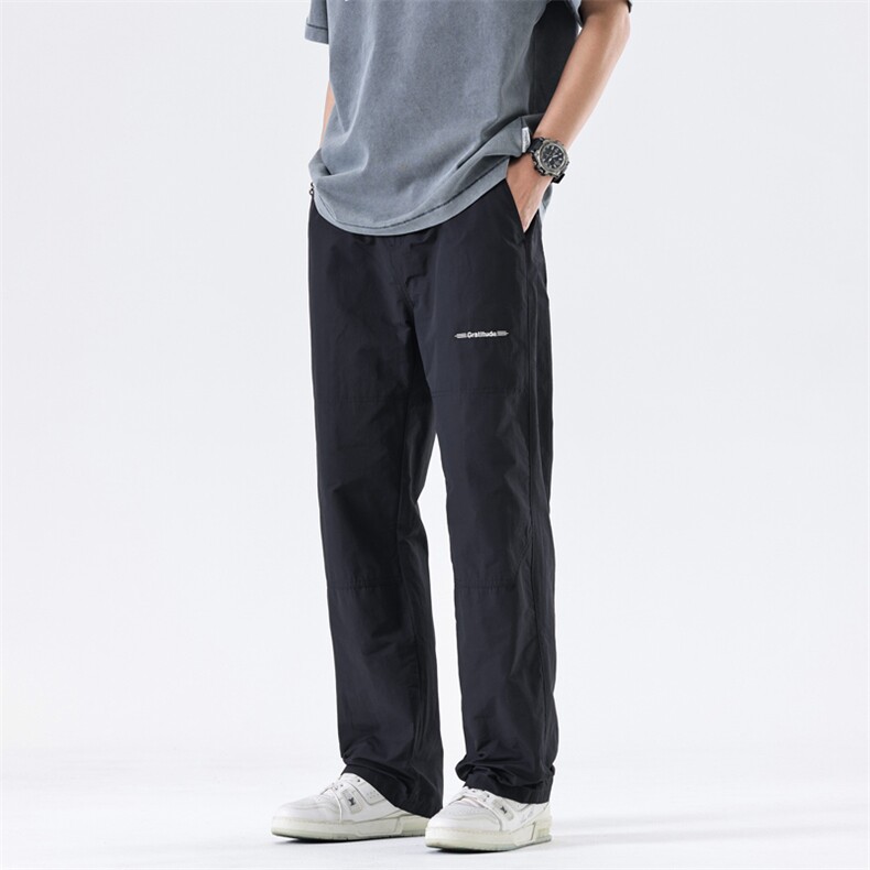 夏季2025新款男精美刺绣小众设计感宽松百搭休闲长裤DY5008-P67,男装休闲裤,电商A178-1