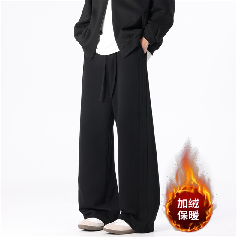 秋冬加绒休闲裤男宽松直筒裤弯刀裤K274-P45加绒P55控78加绒控88,男装卫衣,星座209-2
