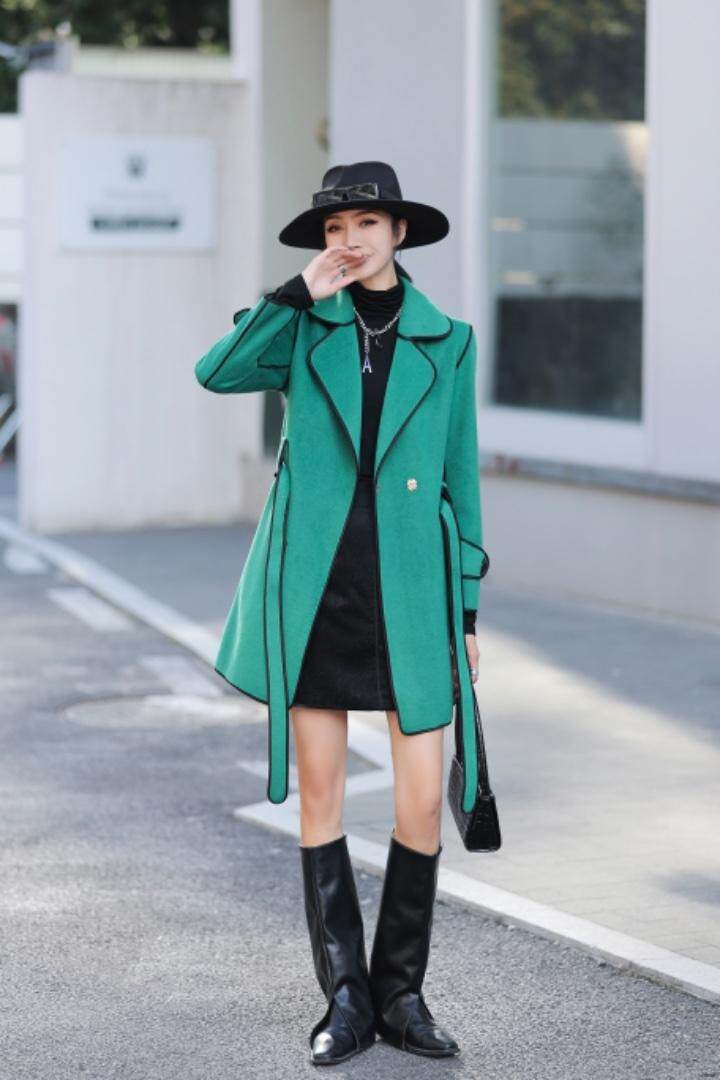 文秀家现货31款双面羊绒修身外套中长款M---XXL，其它，陆氏青云