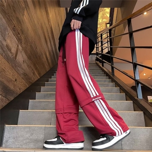 红色潮美式hiphop卫裤男女运动裤子ins高街潮直筒休闲裤K2810图片
