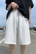2025夏季新款港风直筒抽绳男运动沙滩休闲短裤D2011-DM153-P30，男装牛仔裤，电商D321-1