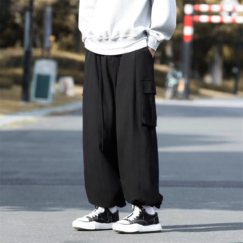 2022高街美式oversize阔腿工装裤日系cityboy裤子男K4497-P40,男装休闲裤,星座512-2