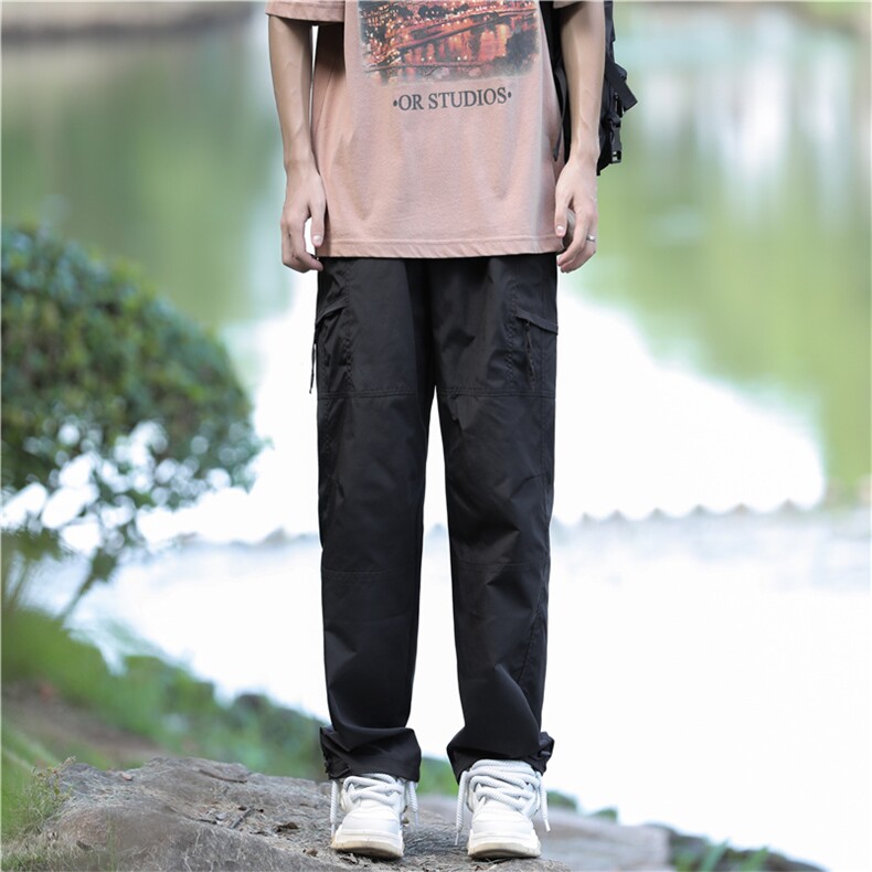 复古休闲裤男痞帅潮牌束脚工装裤多袋裤运动长裤K0213-P35,男装休闲裤,星座308B-2