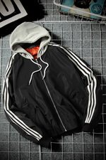 A003-927-P50秋冬季新品拼接连帽夹克男外套韩版日系铁框，男装夹克，电商A003