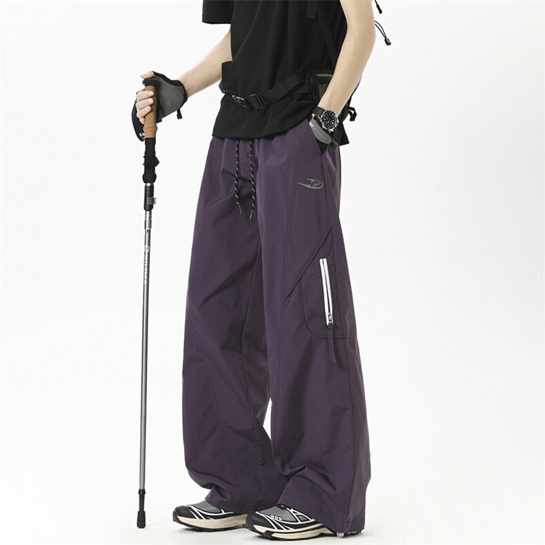 美式机能软壳户外登山裤子男秋季高级感潮牌痞帅设计感休闲工装裤,男装工装外套,电商A337