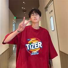 220g纯棉美式夏季短袖t恤男DT409-特批19控38，男装T恤，电商B370