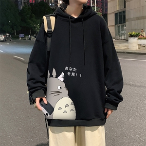 WY2150-P35 加绒款-P40 纯棉连帽卫衣男大码运动帽衫宽松薄外套男图片