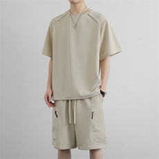 男韩版套装2026新款夏季工装短裤休闲运动服两件套男装，男装休闲套装，星座914