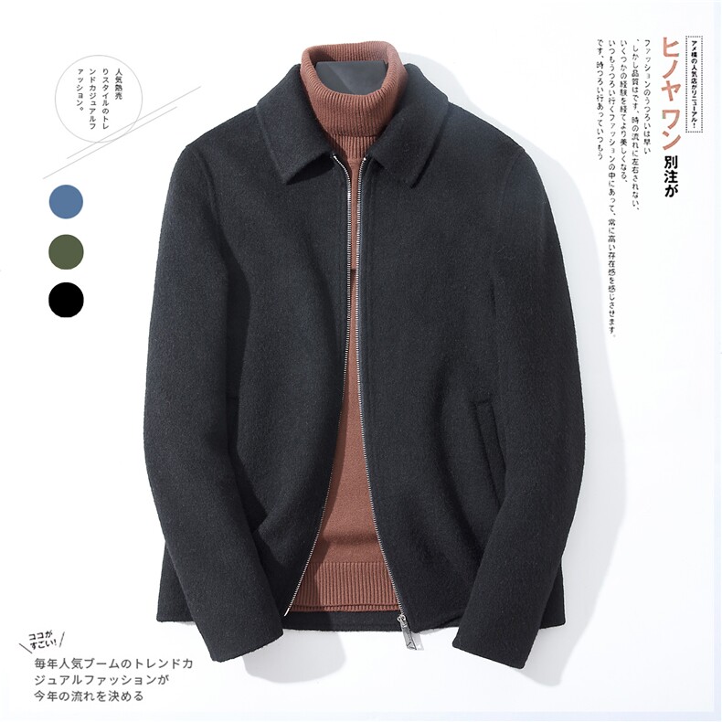 阿尔巴卡羊驼双面呢羊绒短款羊毛外套男QT6022-F8017P315控428,男装毛呢大衣,电商D318(原电商B337)