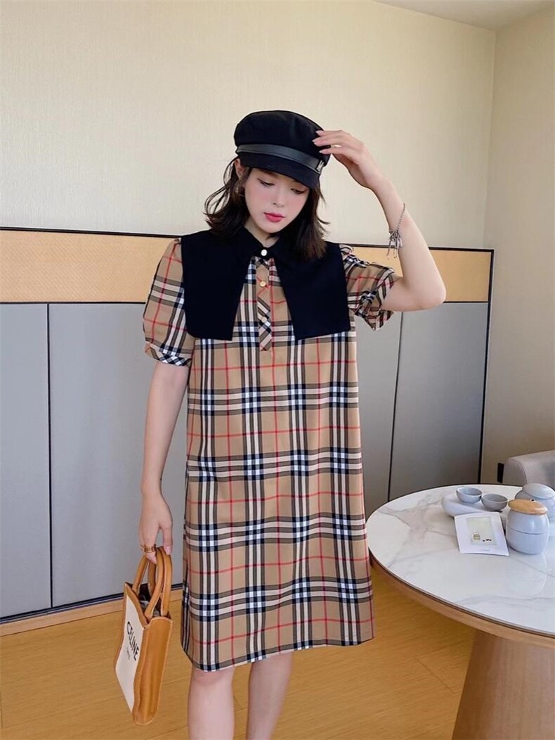 爱美欧夏季新款格子披肩连衣裙，女装连衣裙，爱美欧