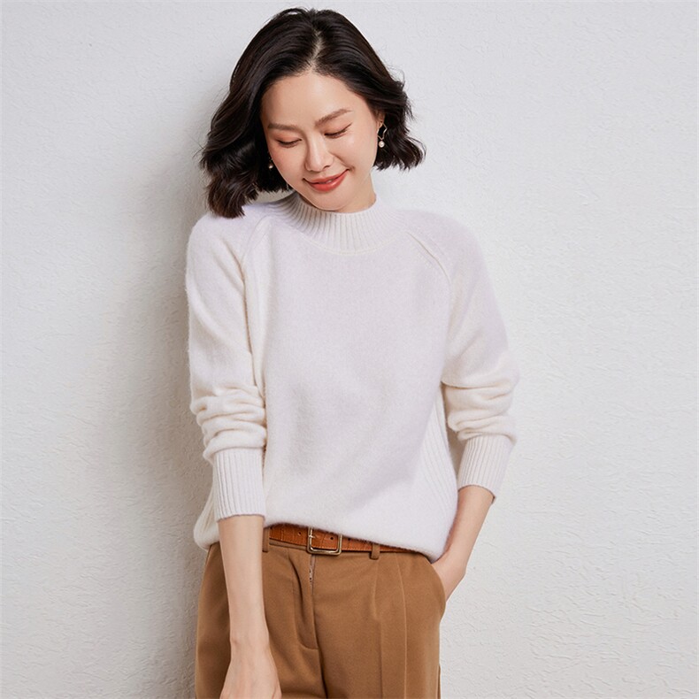 女士七针半高领王菲同款羊毛衫羊毛，女装羊毛衫，温伦斯特羊绒