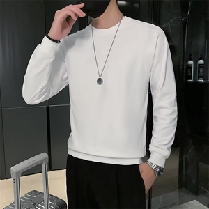 精神小伙双面绒打底衫男秋冬季长袖T恤休闲圆领德绒体恤上衣T2399图片