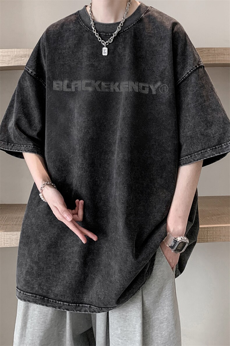 量大优可提供视频2024夏水洗美式短袖HD019-1-ST2413-P30,男装T恤,电商019-1