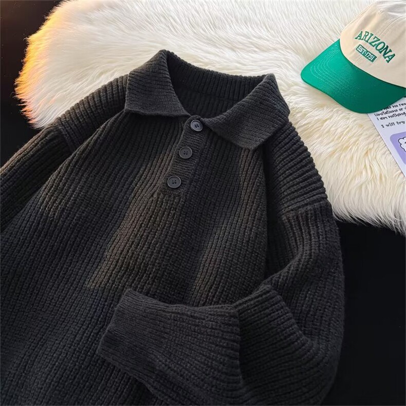 保暖翻领毛衣时尚男士针织衫休闲通勤风修身polo衫男长袖296048，男装针织衫/毛衣，星座410-2