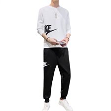 男青少年运动长袖卫衣套装2021年秋季男士圆领休闲两件套S801-P35，男装卫衣，星座509