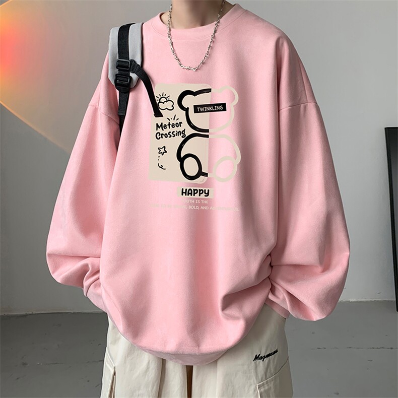 麂皮绒卫衣男大码重磅长袖t恤男JW81352-P35,男装卫衣,电商A040
