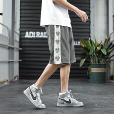 2023夏季新款男裤子宽松大码休闲裤5五分裤潮流短裤1567-P35，男装休闲裤，星座914-3