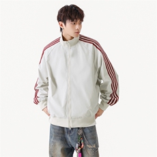 立领开衫夹克男2026新款拉链卫衣条纹运动休闲外套JK02567-P75，男装夹克，星座308B-2