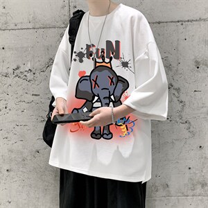 Q11221-P30 春夏季七分袖t恤男大码五分袖男短袖中袖   大皂风图片