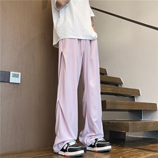 现货！夏季休闲冰丝裤垂感裤子抖音得物可送样A061-EX50292-特P25，男装休闲裤，电商A061
