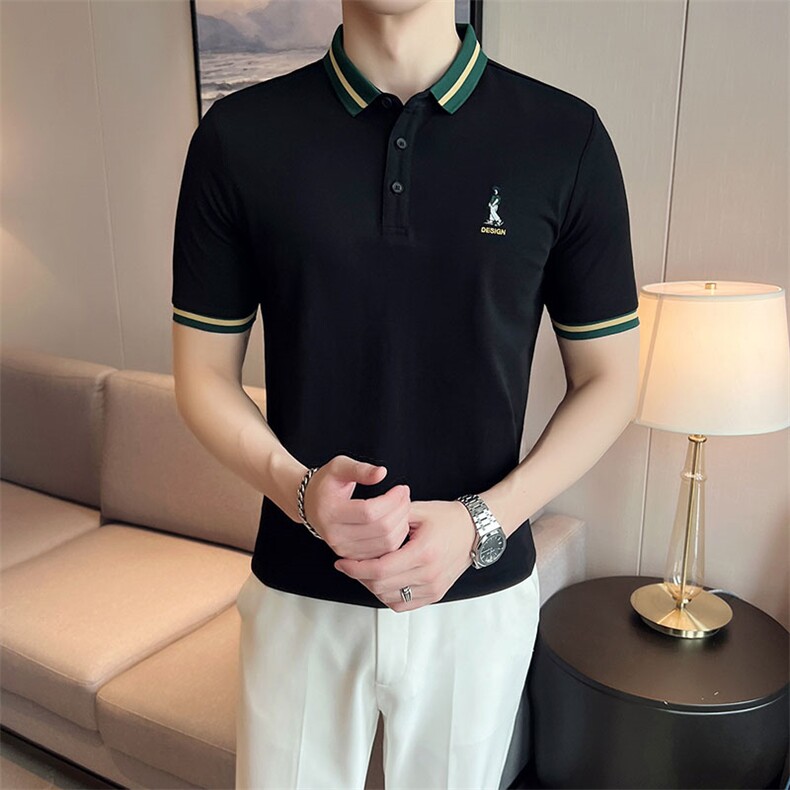 直播款2023延续大货主推夏季短袖翻领Polo衫大码半袖上衣T016,男装T恤,电商D342