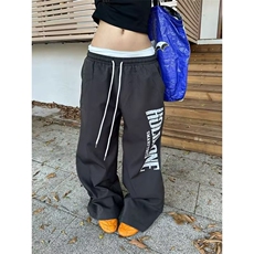 运动长裤男春秋季ins高街反光跑步阔腿夜光健身训练宽松束脚裤子，女装休闲裤，四季星座505