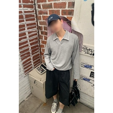 网图慎用手缝线麦穗纹老钱风打底长袖T恤男宽松T24524-特P40控78，男装T恤，电商A001-1