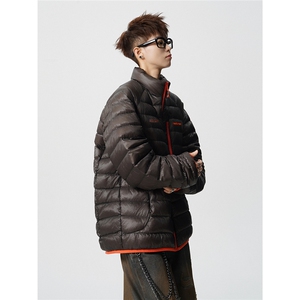 印花轻便90绒白鸭绒M-5XL大码：锦纶羽绒服男78196P238控328图片