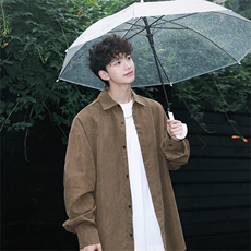 乌梅紫高级感长袖衬衫男秋季潮牌cityboy情侣衬衣桃皮绒翻领外套，男装衬衫，电商A102