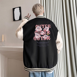 摇粒绒棒球服男大码开衫卫衣男夹克 BF86310-P65图片