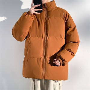 情侣oversize棉服冬季新款韩版学生连帽假两件港风宽松百搭厚外套图片
