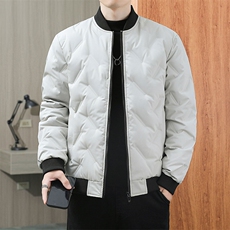 男士羽绒棉服秋冬季棒球领短款休闲轻薄加厚保暖夹克外套潮牌男装，男装夹克，电商B212（原钱塘6029）