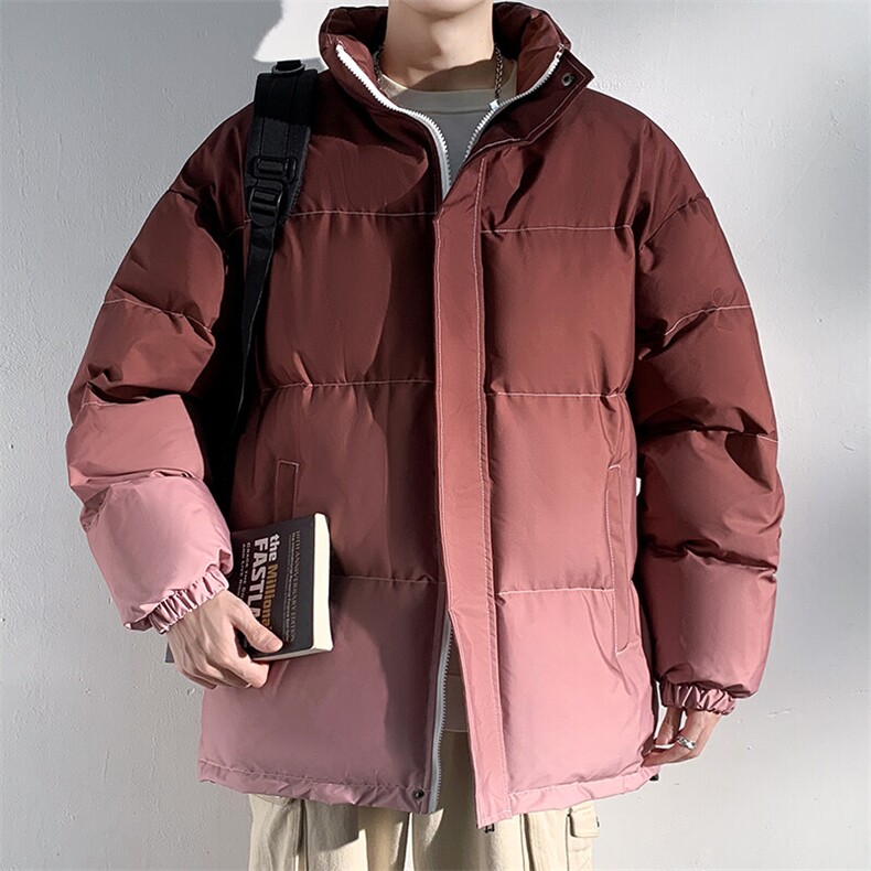 特批P85无差价冬款渐变立领加厚棉衣外套男保暖青少年棉服M2904，男装棉衣，电商A001-1