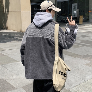 冬季学生加绒加厚羊羔绒棉衣宽松棉服外套男士 8853-P115控价138图片