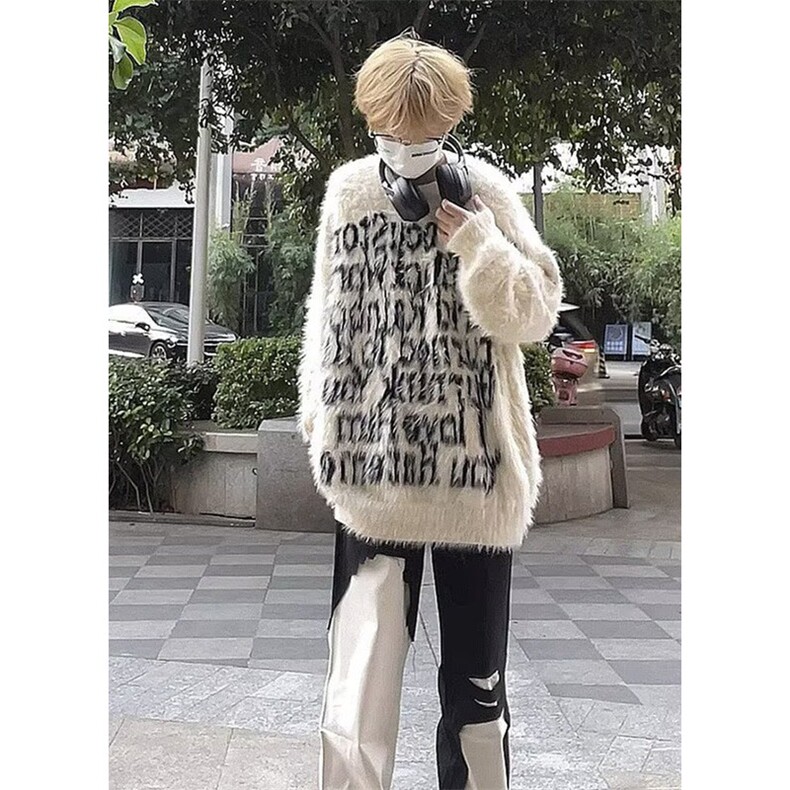 针织衫春季新款破洞撞色宽条纹落肩学院男士毛衣秋冬M7189,男装针织衫/毛衣,星座1116A（原606A-3）