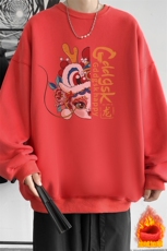 华棉秋季新年情侣圆领卫衣男宽松打底衫WY9536，男装卫衣，电商B316