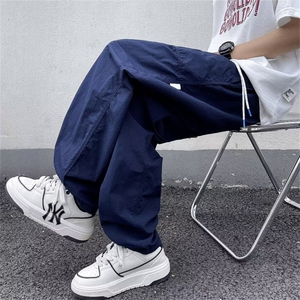 港风复古休闲裤子男高街hiphop潮拖地裤宽松直筒工装裤GC168-p35图片